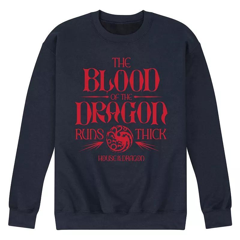 Mens House Of The Dragon Blood OF Dragon Fleece Sweatshirt Blue Product Image