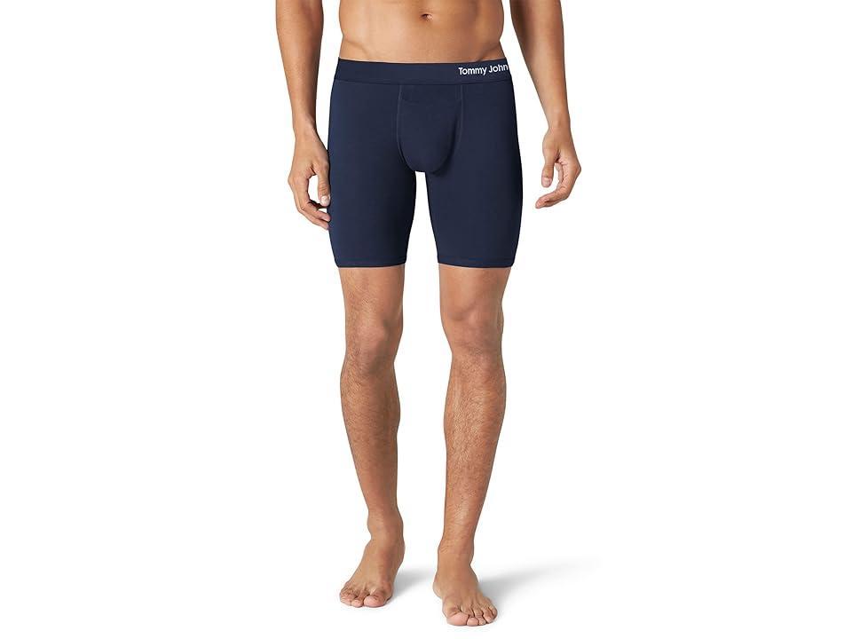 Tommy John Cool Cotton 8 Inseam Solid Boxer Briefs Product Image