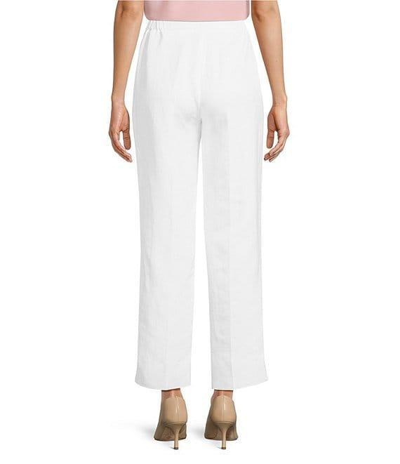 Kasper Linen Blend Straight Leg Pants Product Image