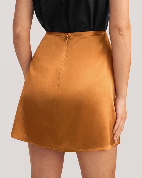 Silk A Line Mini Skirt Product Image