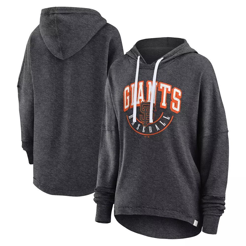 Women's Fanatics Branded Heather Charcoal San Francisco Giants Luxe Pullover Hoodie, Size: Small Product Image