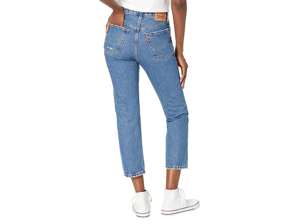 Levi's(r) Womens 501(r) Crop (Dark Indigo Destructed) Women's Jeans Product Image