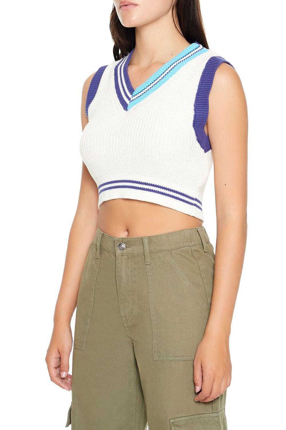 Varsity-Striped Sweater Vest | Forever 21 Product Image