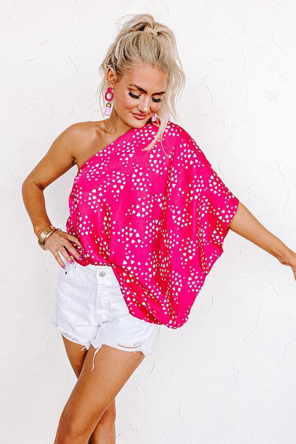 Definitely Dreamy Shift Top In Hot Pink Product Image