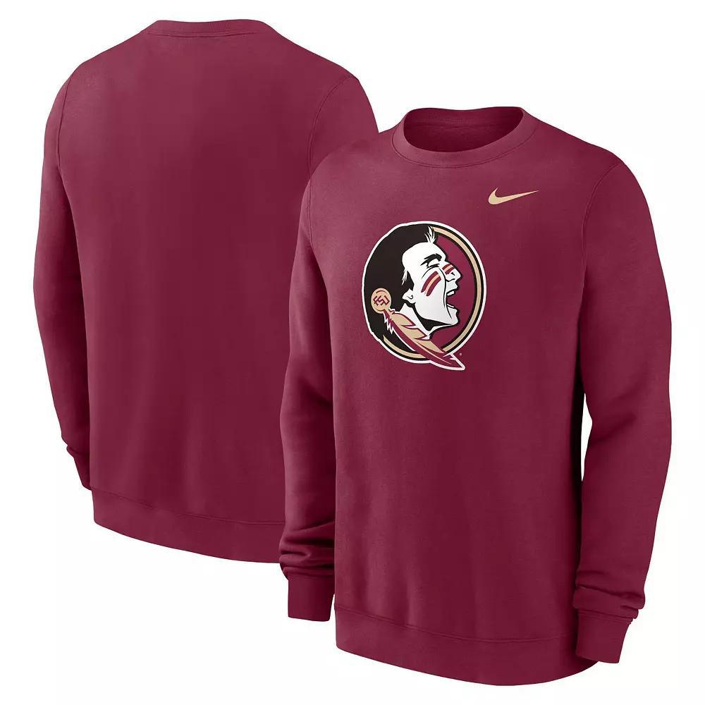 Men's Nike Garnet Florida State Seminoles Primetime Evergreen Fleece Pullover Sweatshirt,  Product Image