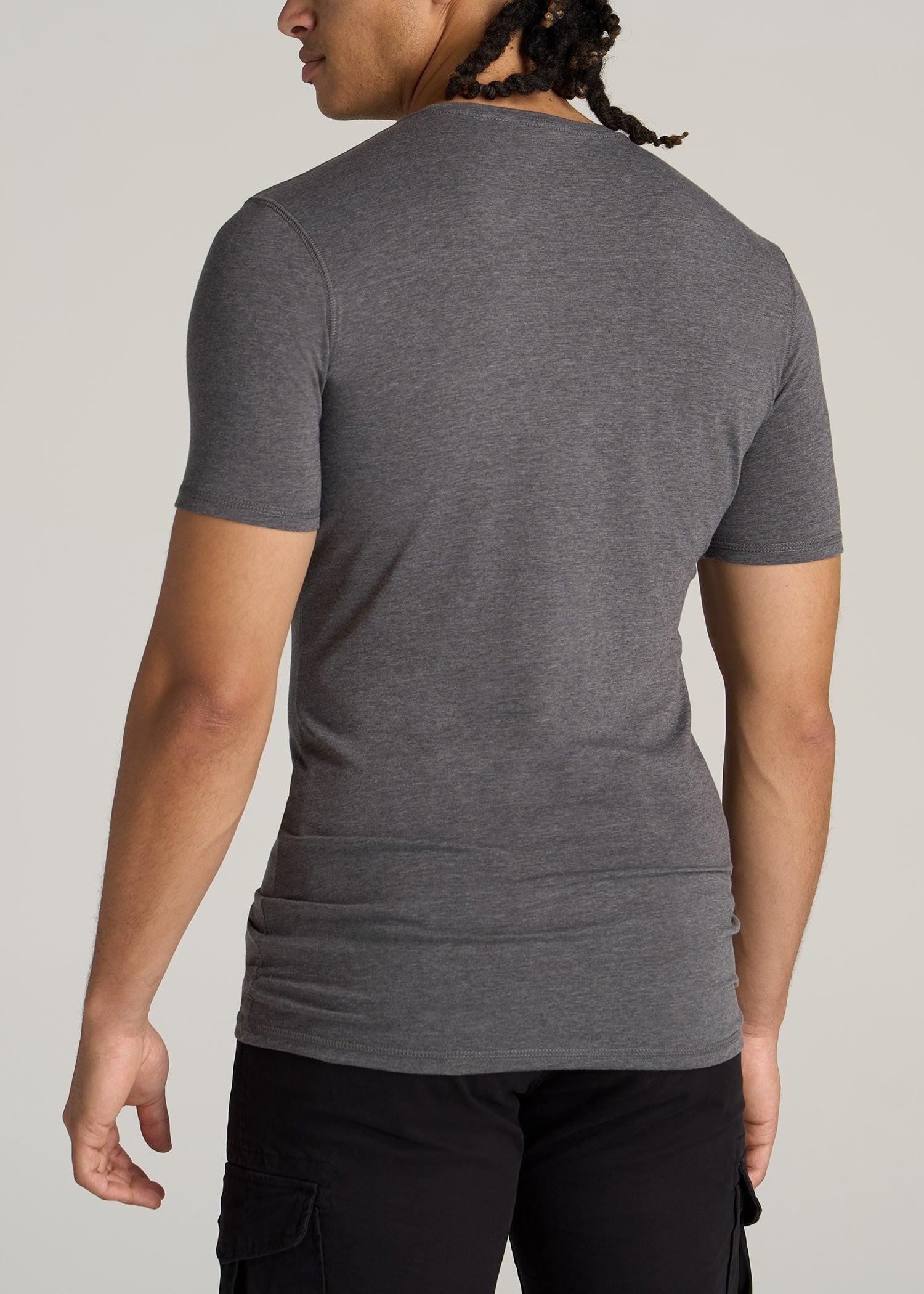 The Essential SLIM-FIT Crewneck Tee for Tall Men in Charcoal Mix Product Image