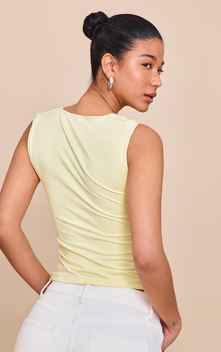 Lemon Slinky Knot Strap Detail Long Top Product Image