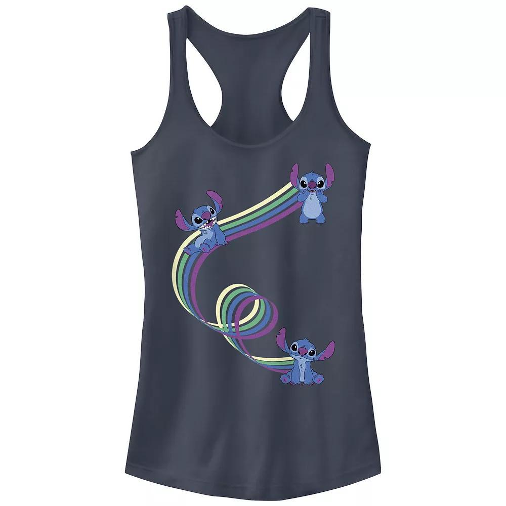 Disney's Lilo & Stitch Women's Color Ribbons Stitch Racerback Tank Top, Girl's,  Product Image