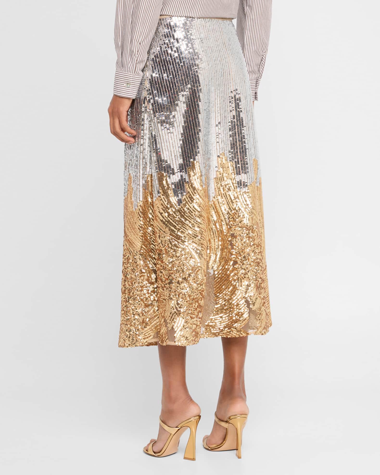 Elena Sequined Midi Skirt Product Image