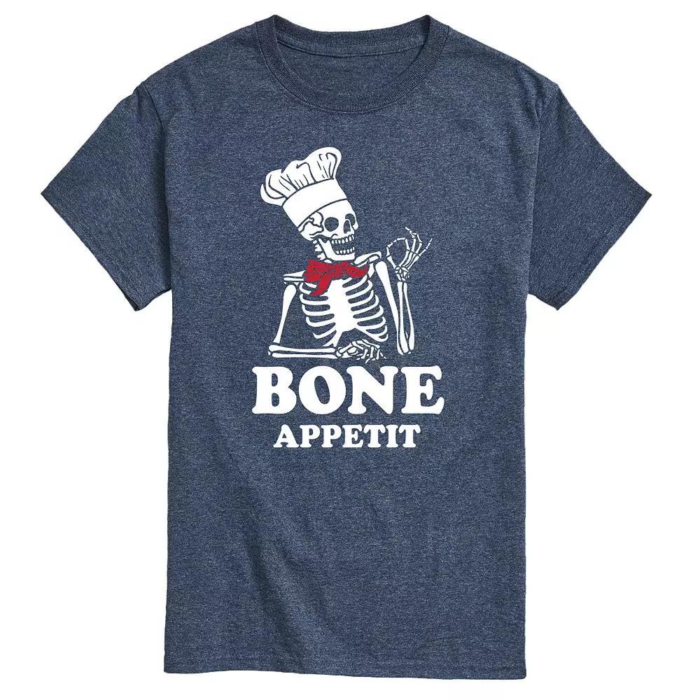 Men's Bone Appetit Skeleton Tee, Size: XXL, Blue Product Image