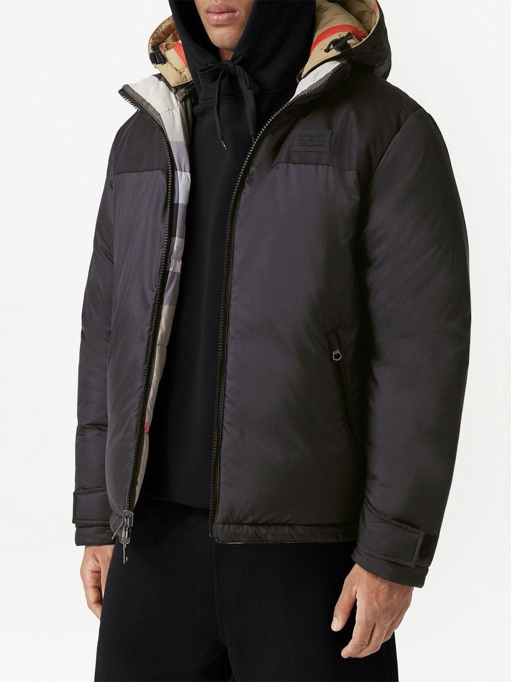 Reversible Exaggerated check padded jacket Product Image