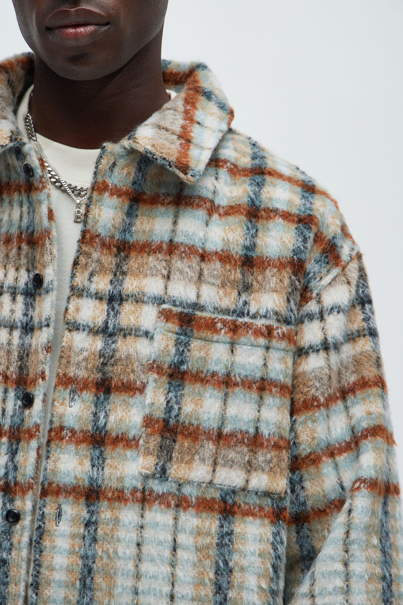 Move Up Plaid Shacket - Tan/Multi Product Image