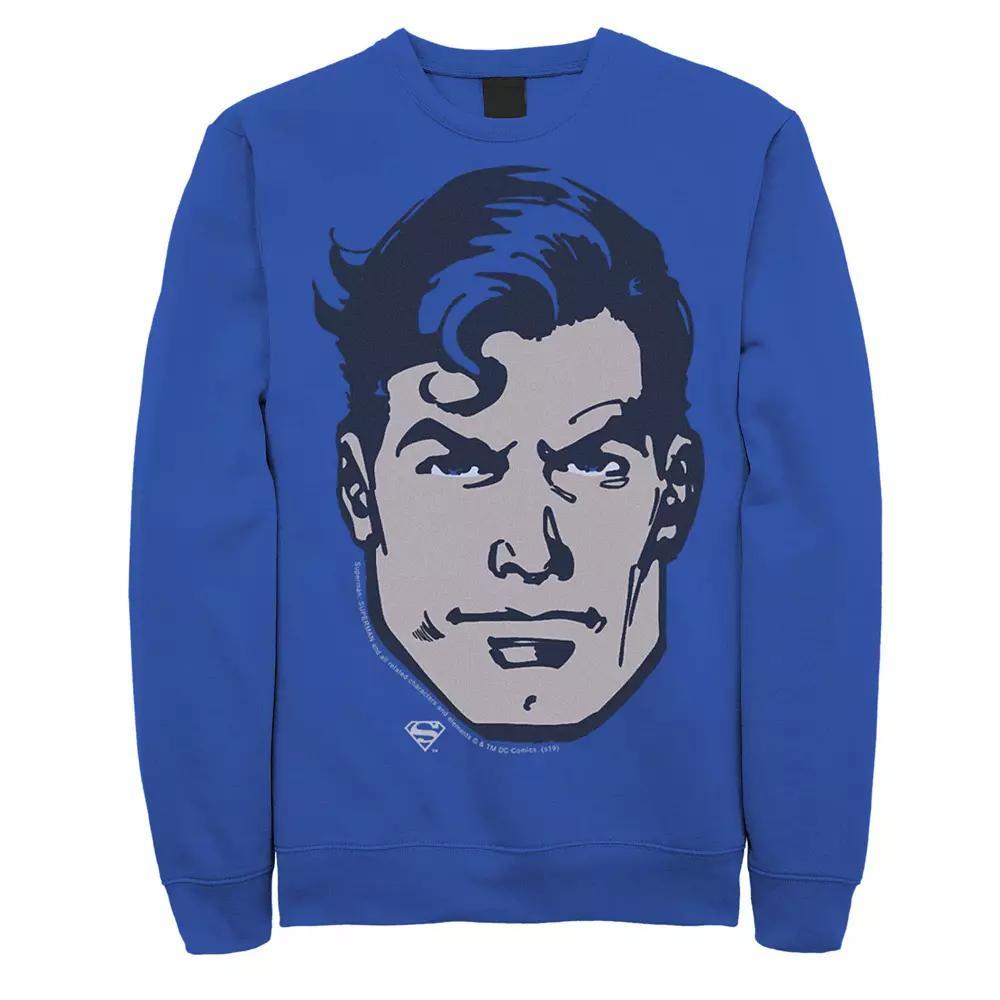 Men's DC Comics Superman Large Chest Portrait Graphic Fleece Pullover, Royal Product Image