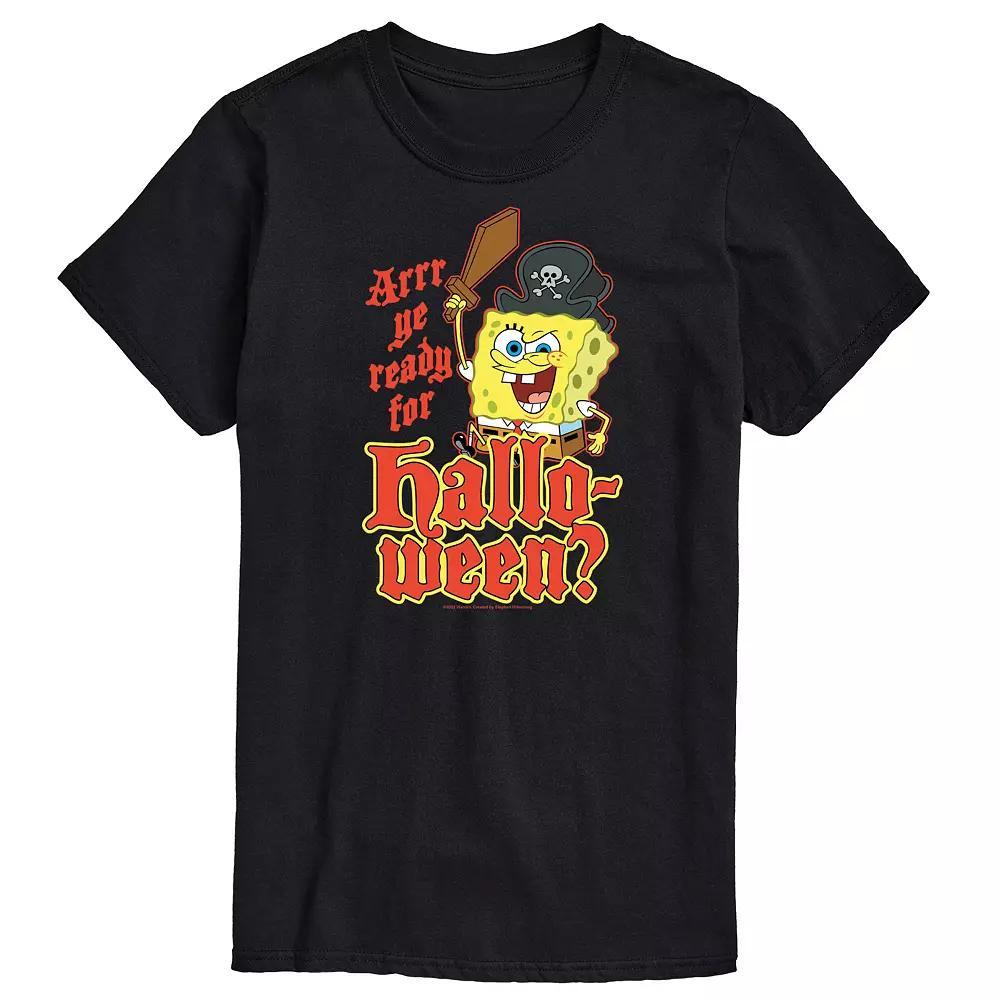 Big & Tall Spongebob Squarepants Arr Ye Ready For Halloween Graphic Tee, Men's,  Product Image