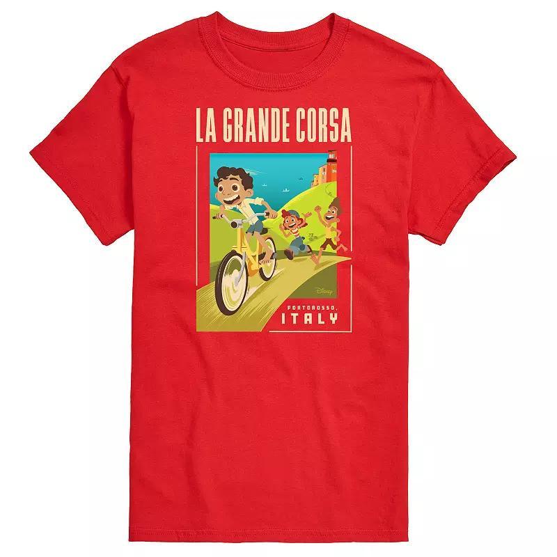 Disney / Pixar's Luca Big & Tall La Grande Postcard Graphic Tee, Men's, Size: 6XB, Red Product Image