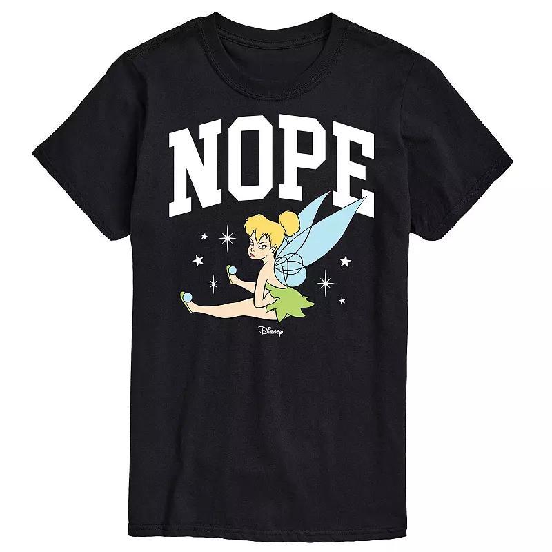 Disney's Tinker Bell Big & Tall Nope Graphic Tee, Men's, Size: 4XL Tall, Black Product Image