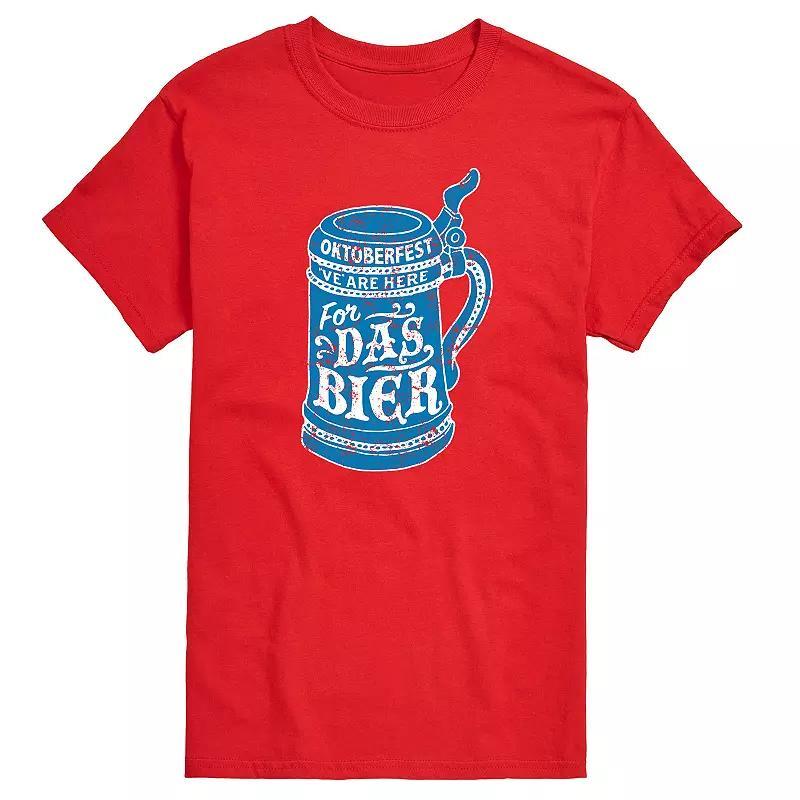 Big & Tall Here For Das Bier Graphic Tee, Men's, Size: 3XL Tall, Red Product Image