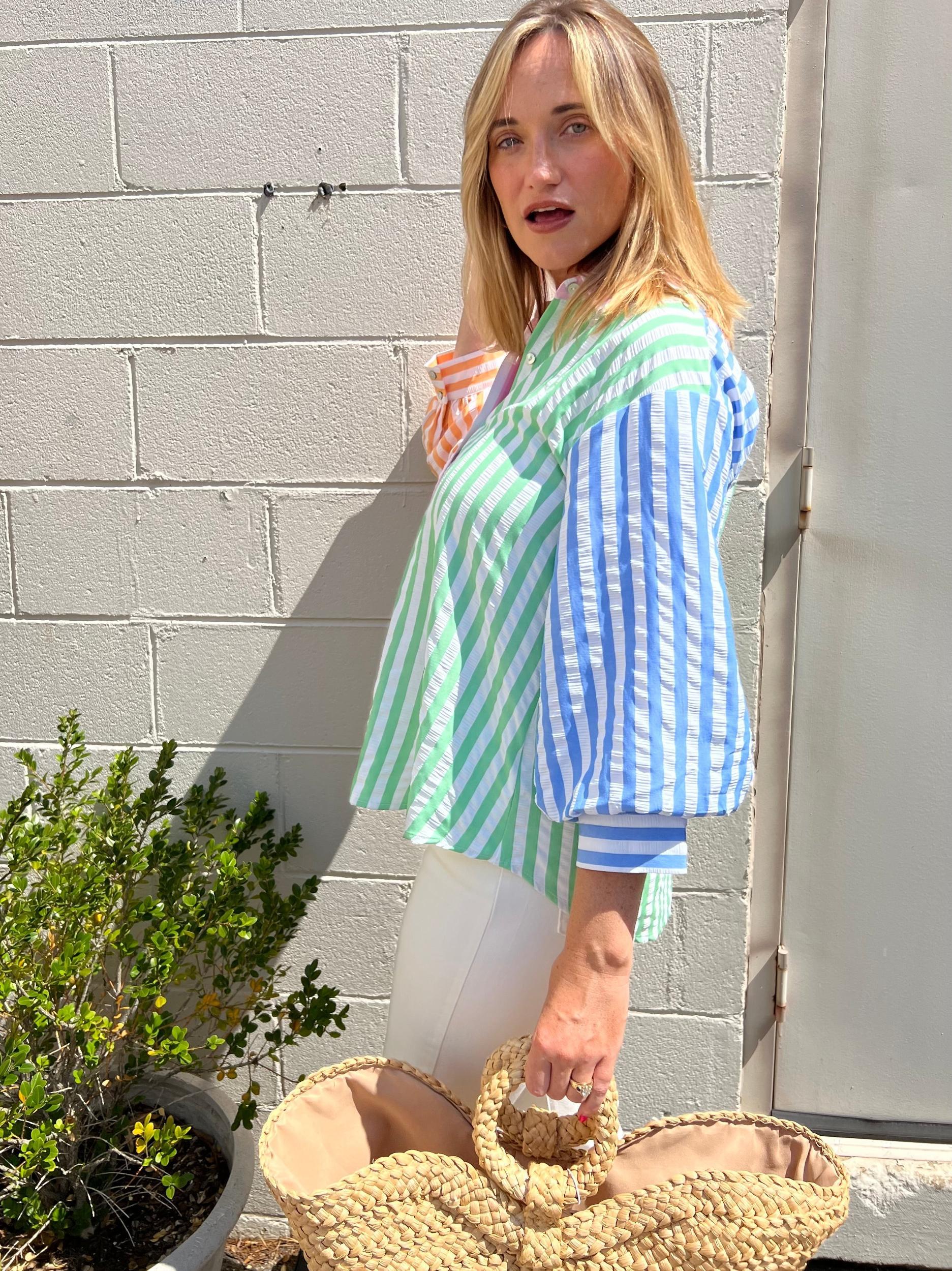 Kelly Striped Color Block Top Product Image