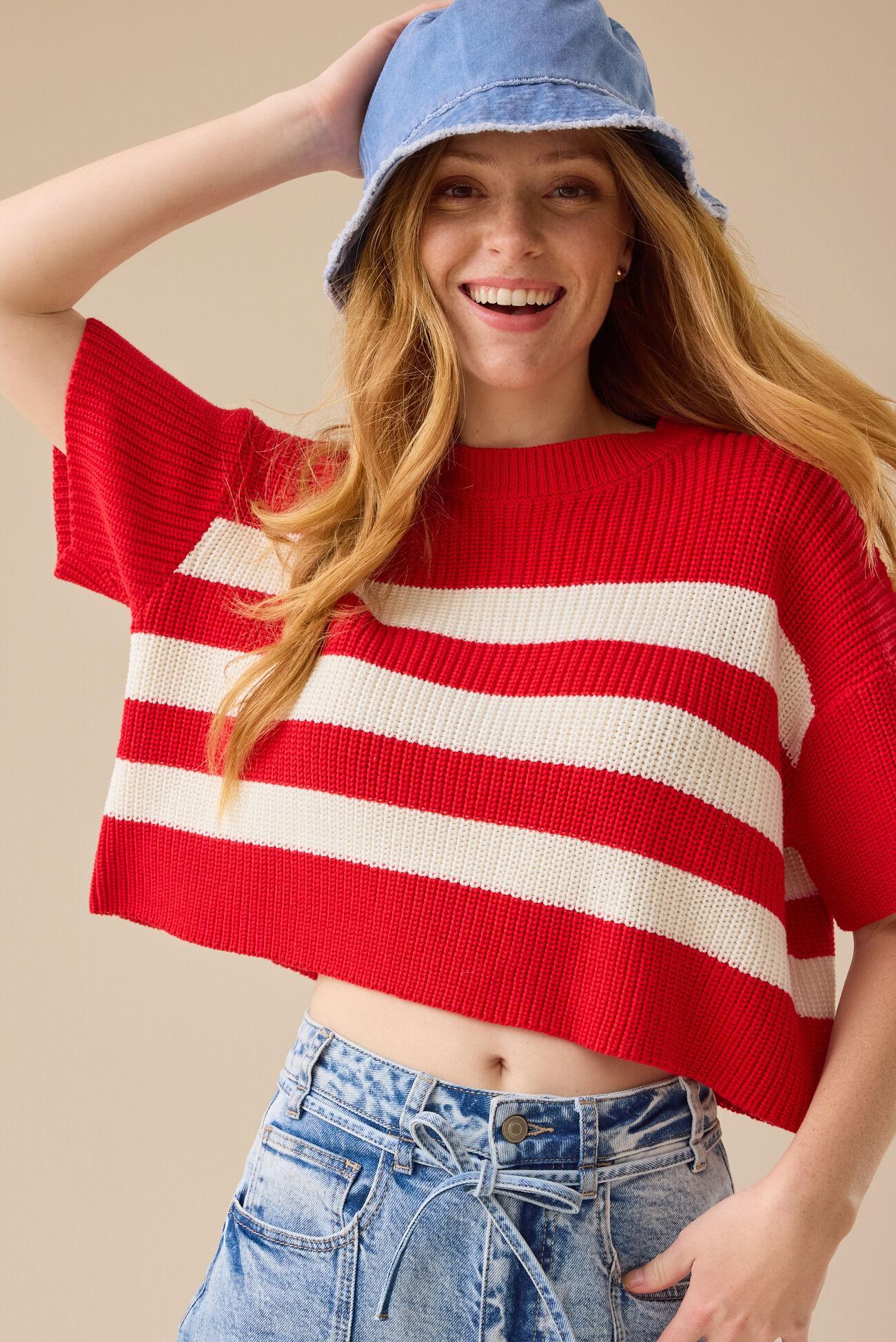 Ricki Striped Boxy Sweater Product Image