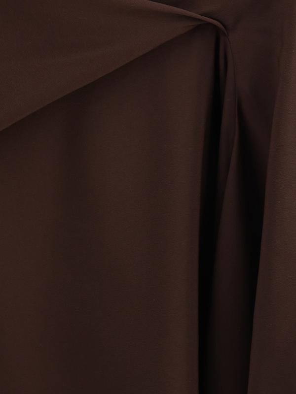 RICK OWENS One-shoulder Draped Dress In Brown Product Image