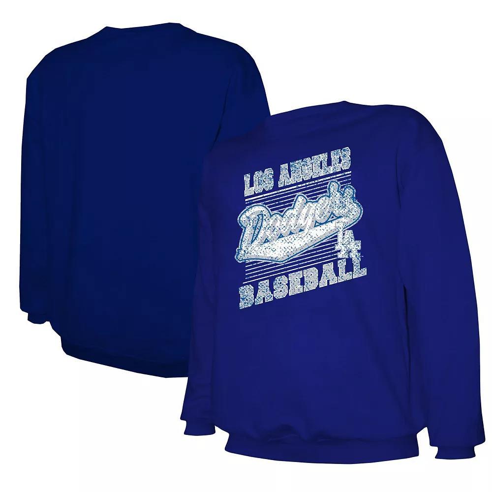 Men's Stitches Navy Los Angeles Dodgers Pullover Sweatshirt, Size: XL, Blue Product Image