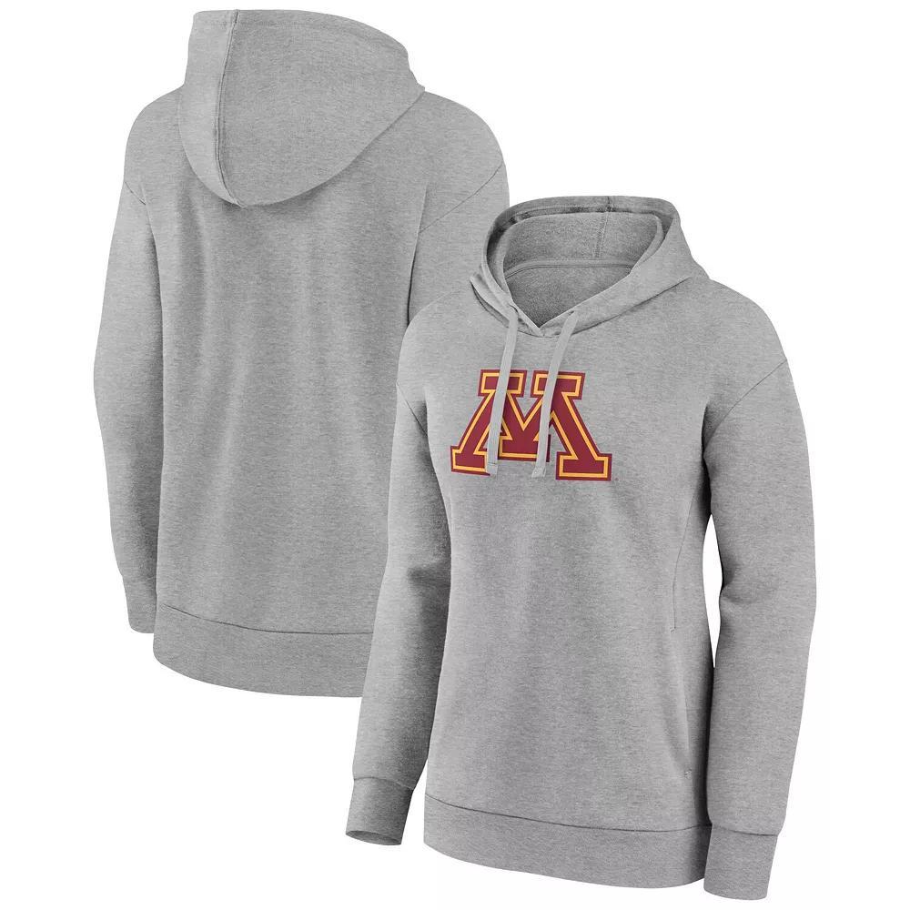Women's Fanatics Branded Gray Minnesota Golden Gophers Evergreen Pullover Hoodie, Size: 3XL, Grey Product Image