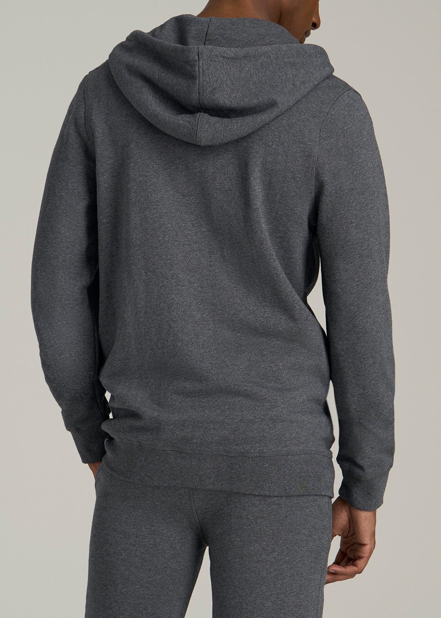 Wearever 2.0 French Terry Full-Zip Hoodie for Tall Men in Charcoal Mix Male Product Image
