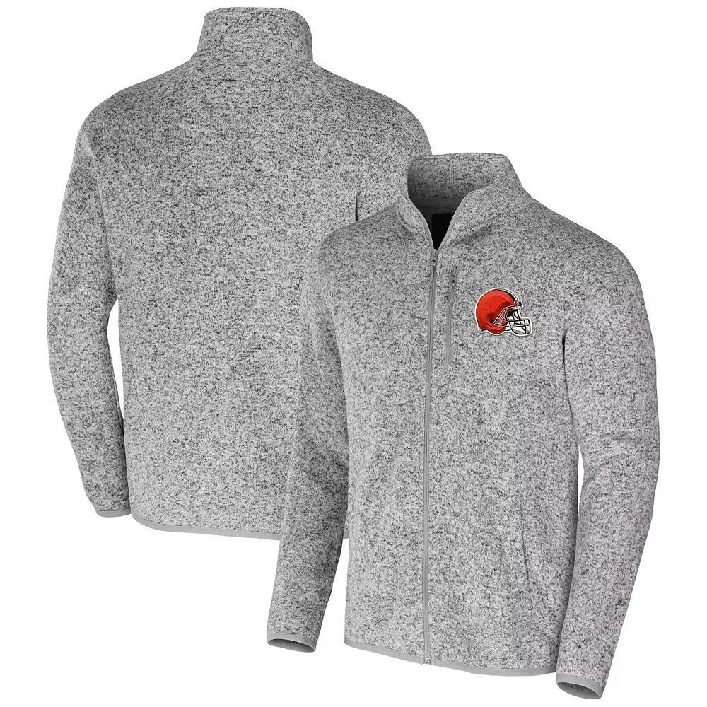 Men's NFL x Darius Rucker Collection by Fanatics Heather Gray Cleveland Browns Fleece Full-Zip Jacket,  Product Image
