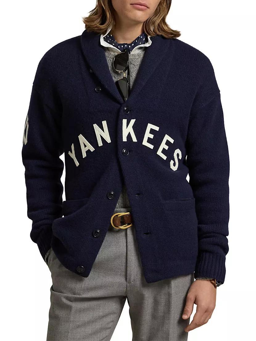 Wool-Blend Baseball Cardigan Product Image