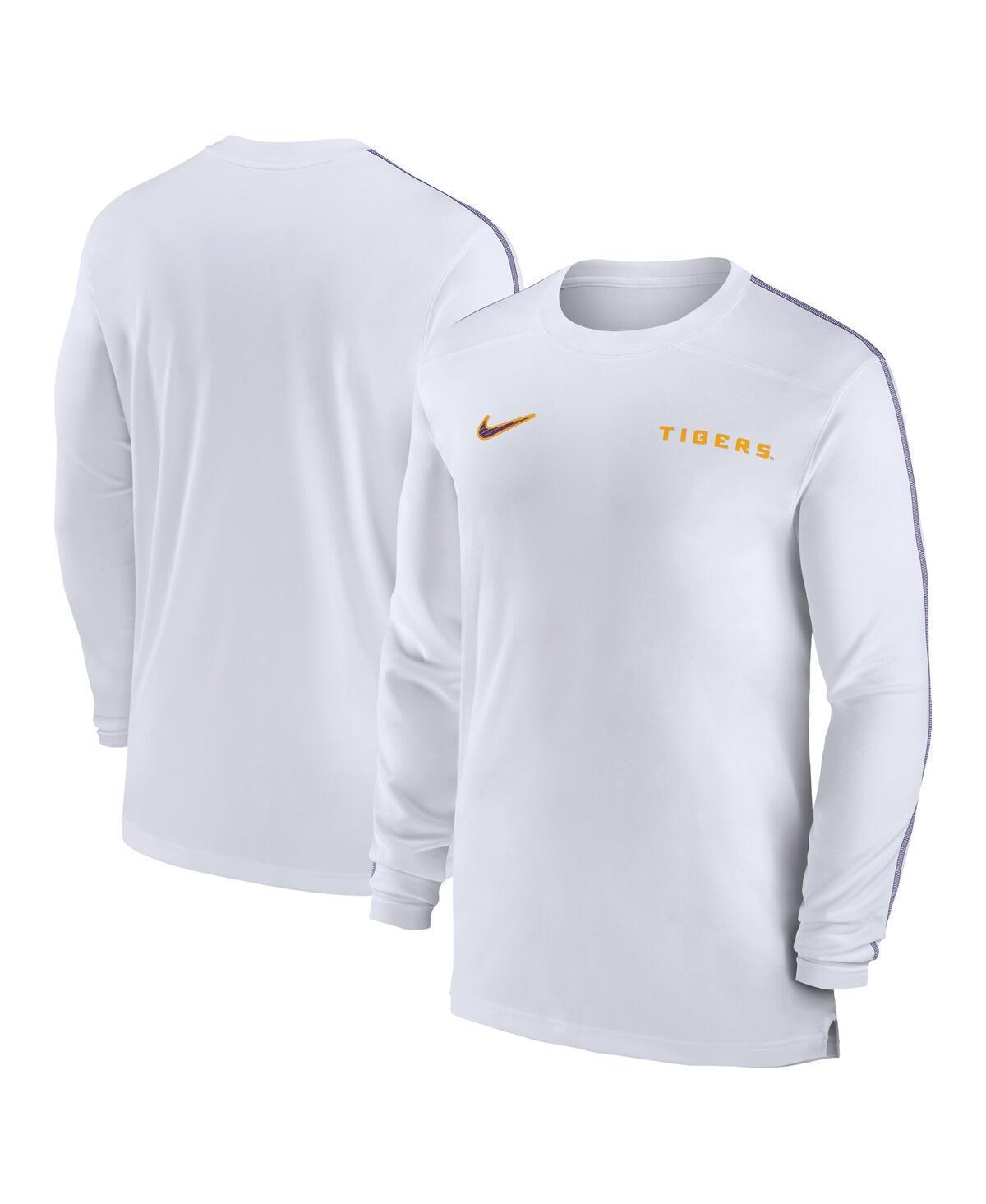 NIKE Men's Purple Lsu Tigers 2024 Sideline Coach Uv Performance Long Sleeve T-shirt In Purple,gold Product Image