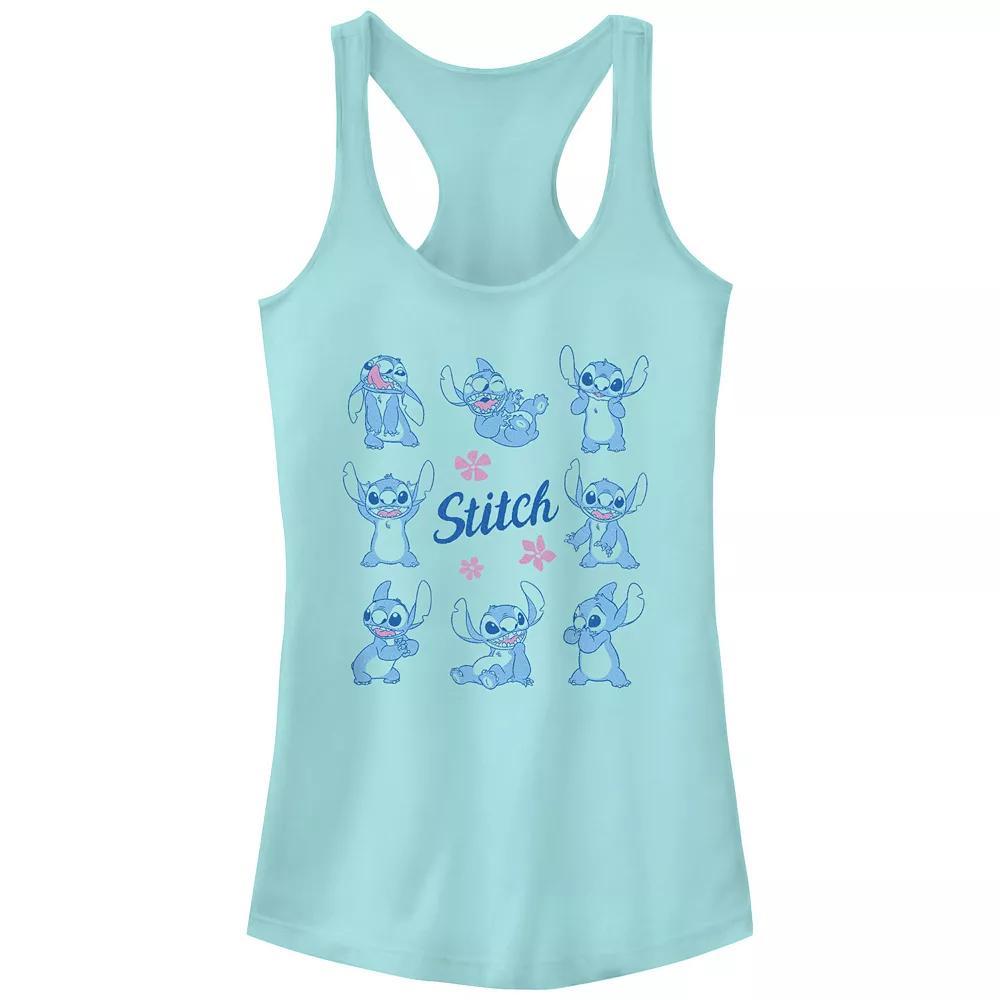 Disney's Lilo & Stitch Expressions And Flowers Juniors' Racerback Tank Top, Girl's,  Product Image