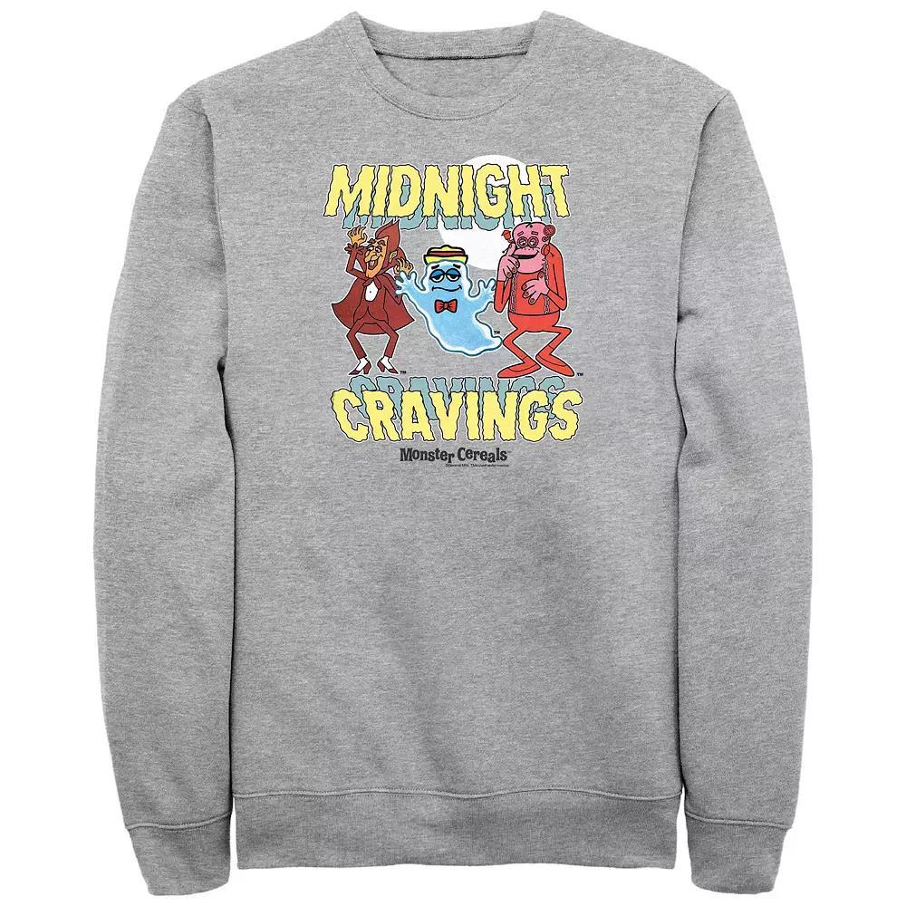 Men's Monster Cereals Midnight Cravings Graphic Fleece, Size: 3XB, Athletic Grey Product Image