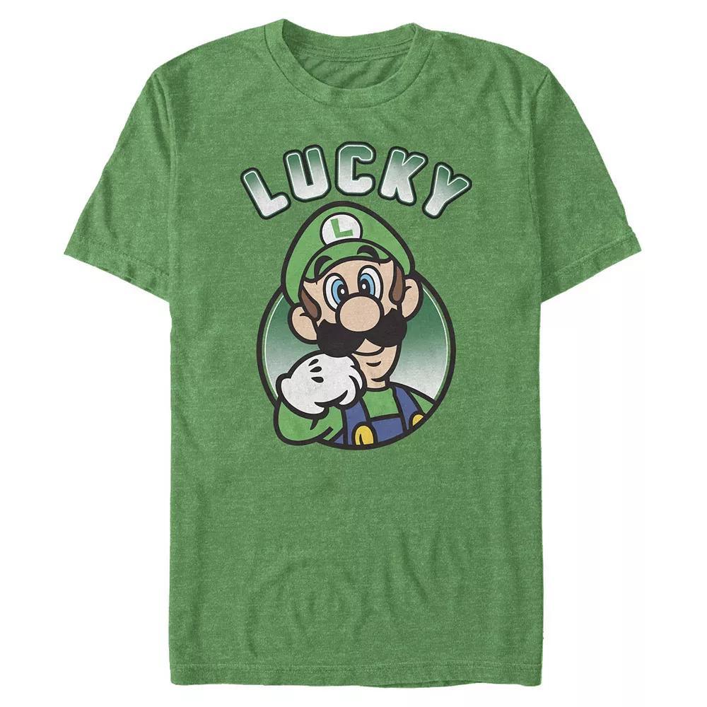 Big & Tall Super Mario Bros Luigi Lucky Plumber Graphic Tee, Men's,  Product Image