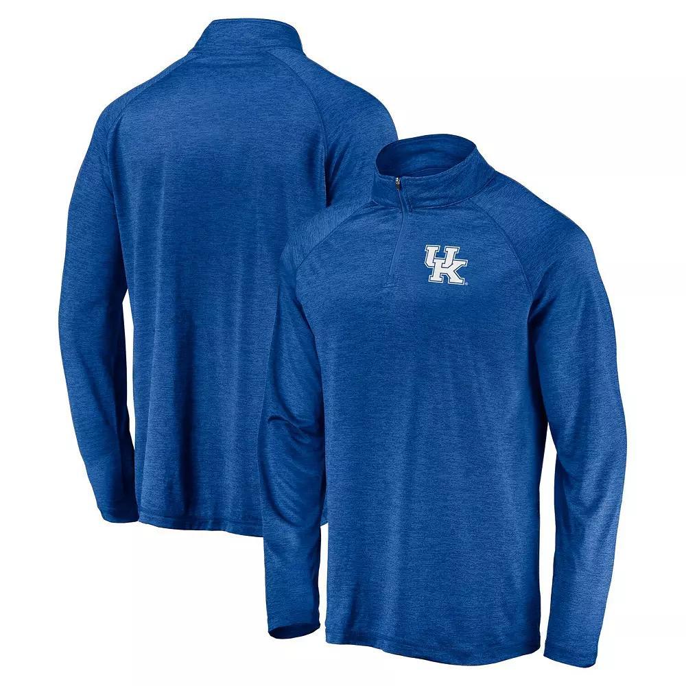 Men's Fanatics Royal Kentucky Wildcats Striated Raglan Lightweight Quarter-Zip Top,  Product Image