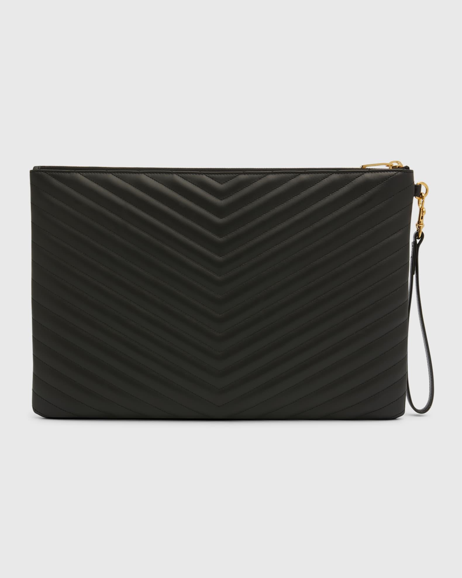 YSL Monogram Large Pouch in Smooth Leather Product Image