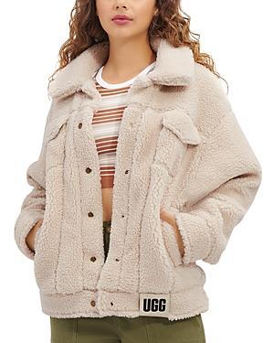 UGG Womens Frankie Sherpa Trucker Jacket Fleece/Recycled Materials Product Image