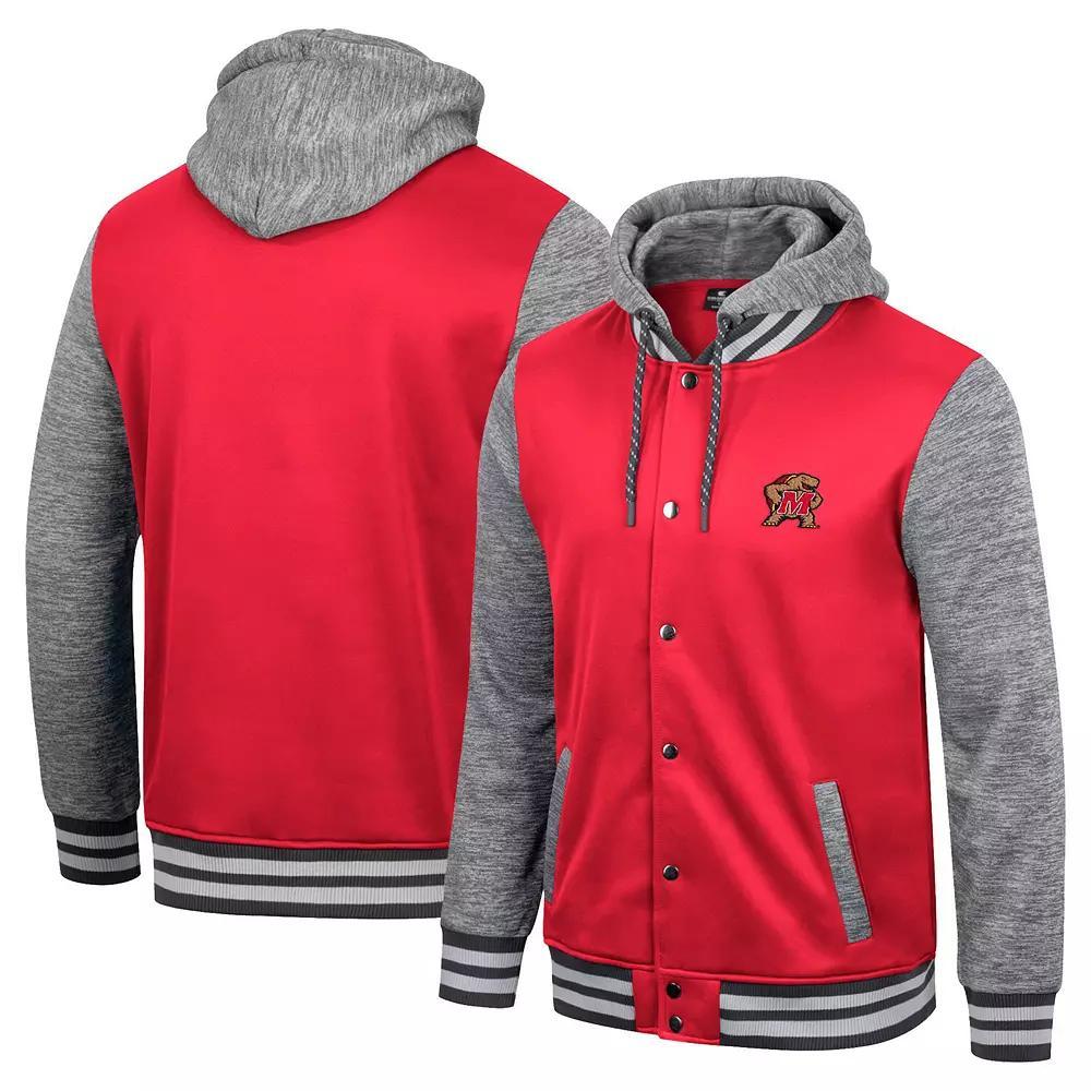 Men's Colosseum Red Maryland Terrapins Robinson Hoodie Full-Snap Jacket, Size: XL Product Image