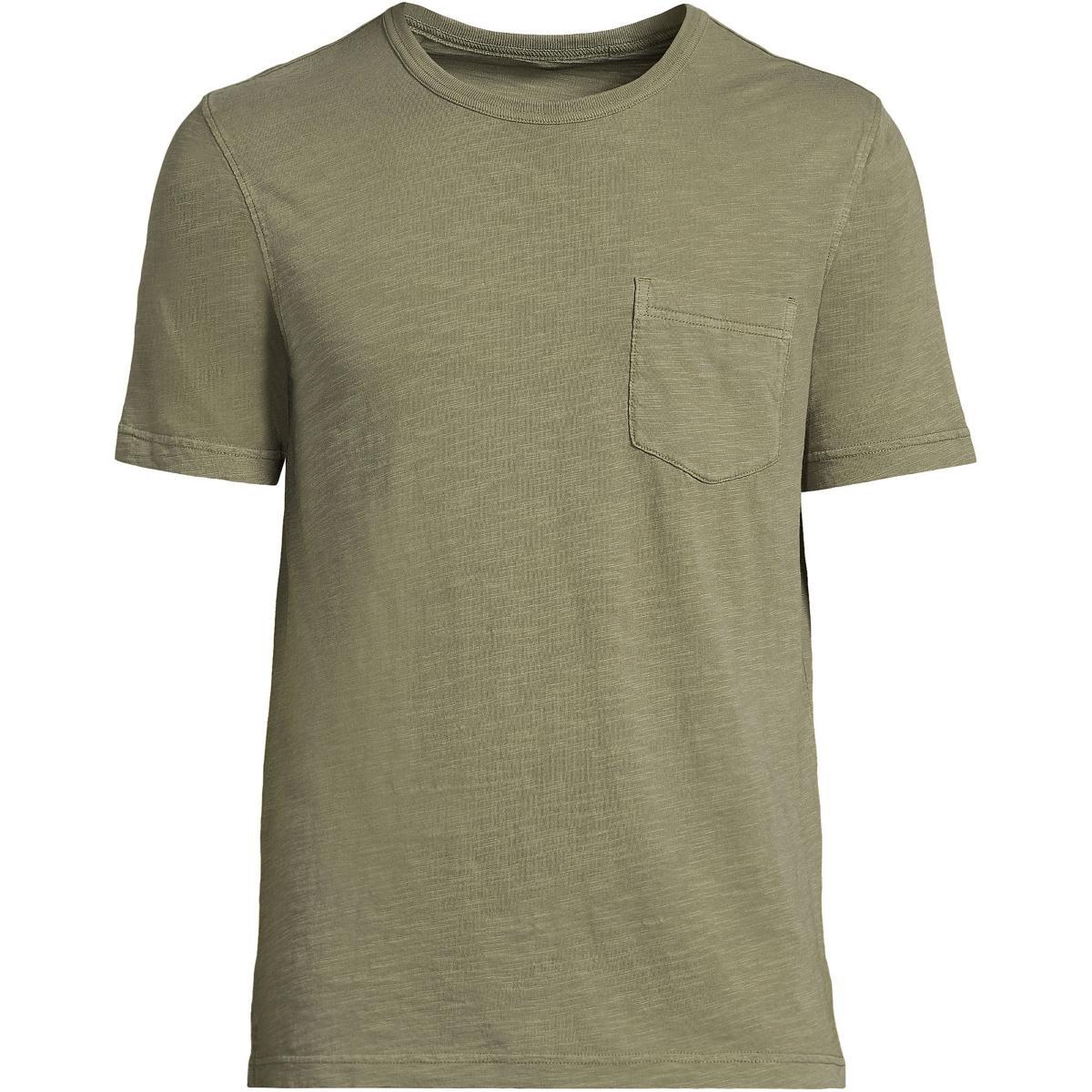 Lands' End Men's Short Sleeve Garment Dye Slub Pocket Tee Product Image