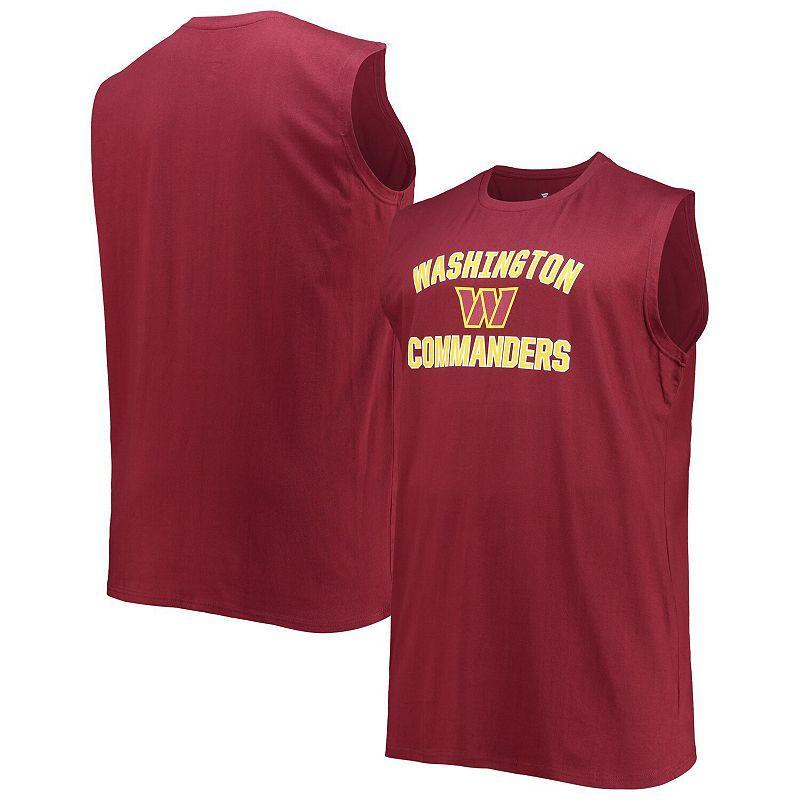 Men's Burgundy Washington Commanders Big & Tall Muscle Tank Top, Size: 2XB, Wft Med Re Product Image