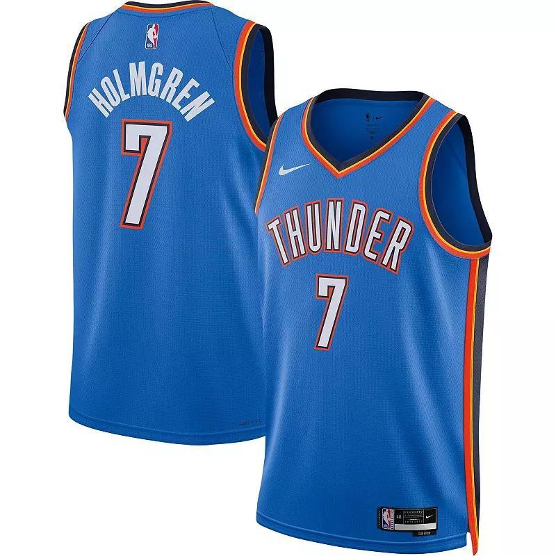 Oklahoma City Thunder Icon Edition Nike Mens Dri-FIT NBA Swingman Jersey | DN2016-406 Product Image