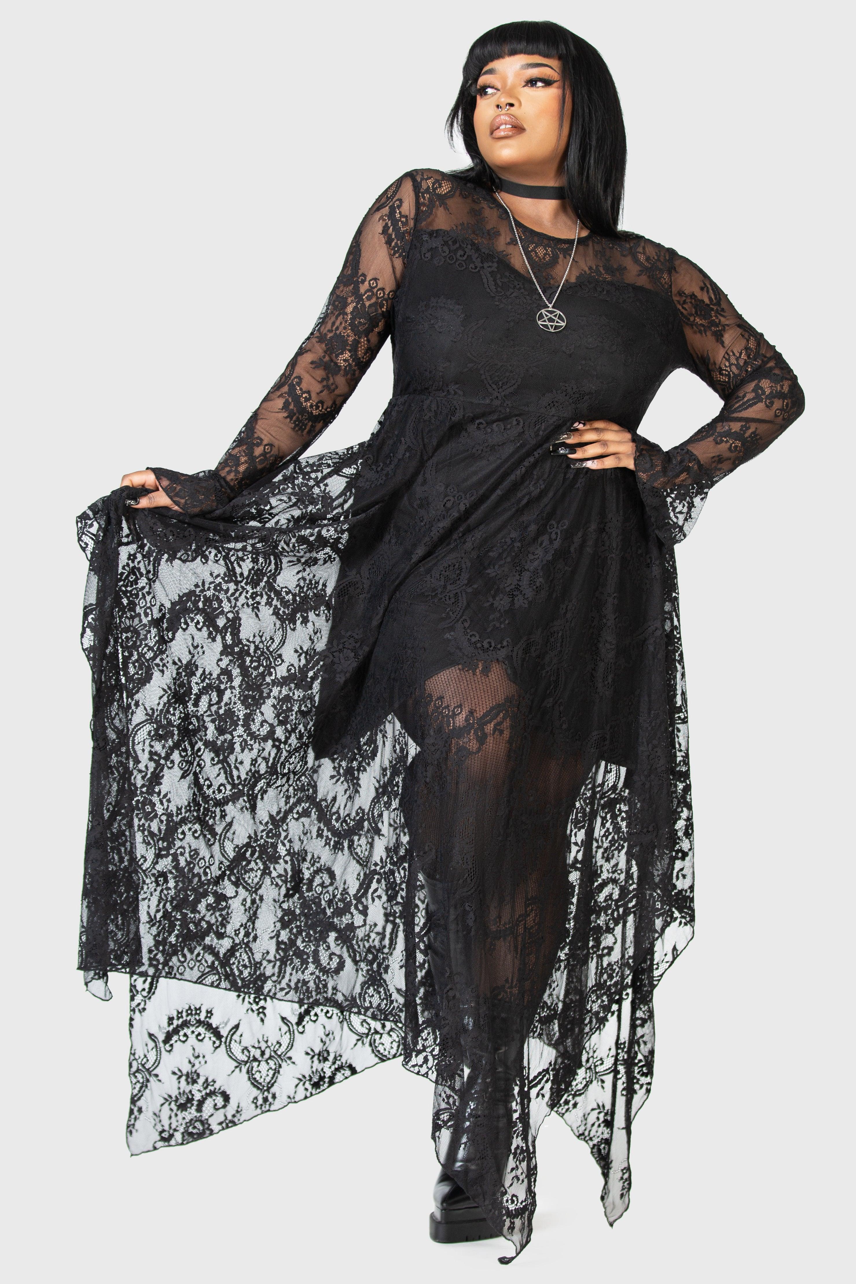 Shadow Figure Maxi Dress [PLUS] Female Product Image