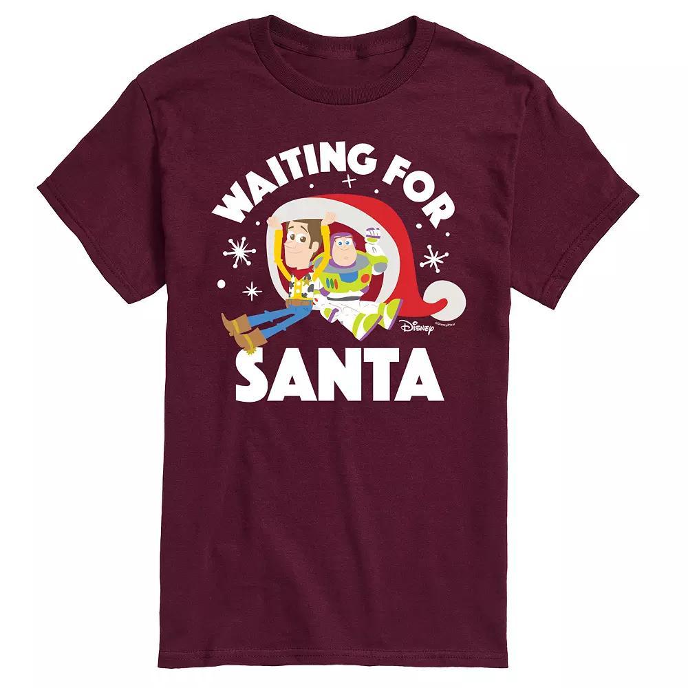 Disney / Pixar's Toy Story Woody & Buzz Lightyear Men's Waiting For Santa Graphic Tee,  Product Image