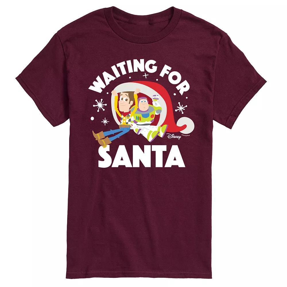 Disney / Pixar's Toy Story Woody & Buzz Lightyear Men's Waiting For Santa Graphic Tee,  Product Image