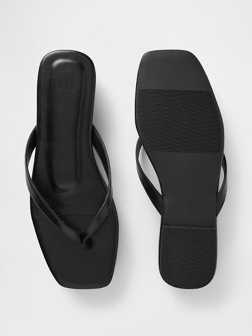 Vegan Leather Flip Flop Sandals Product Image