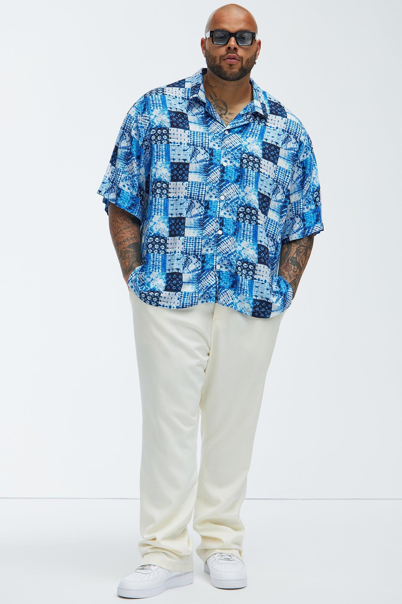 Nagoya Shibori Shirt - White/Blue Product Image