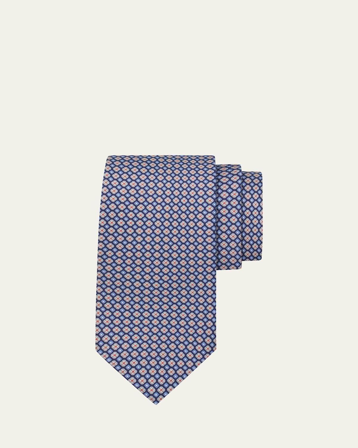 Mens Medallion-Print Silk Tie Product Image