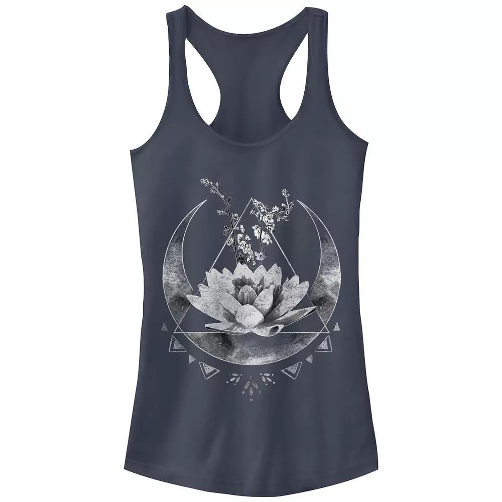 Juniors' Lotus Flower Crescent Moon Tank Top, Girl's,  Product Image