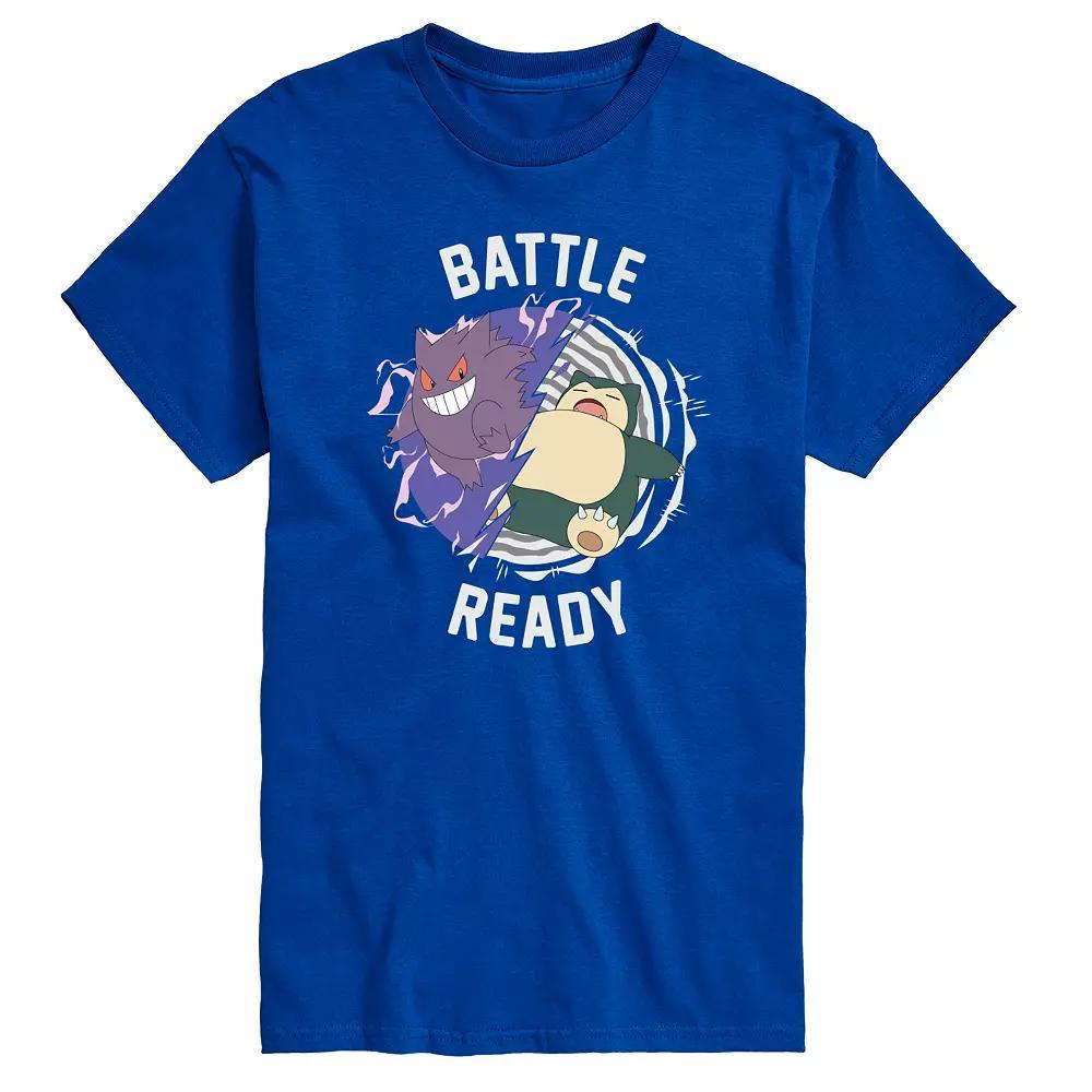 Men's Pokemon Gengar & Snorlax Battle Ready Graphic Tee, Size: XL, Blue Product Image