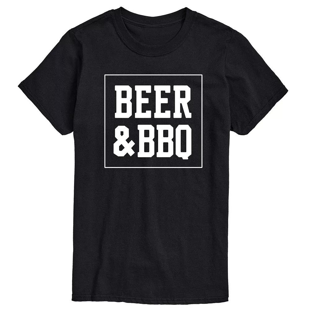 Big & Tall Beer And BBQ Tee, Men's, Size: 4XL Tall, Black Product Image