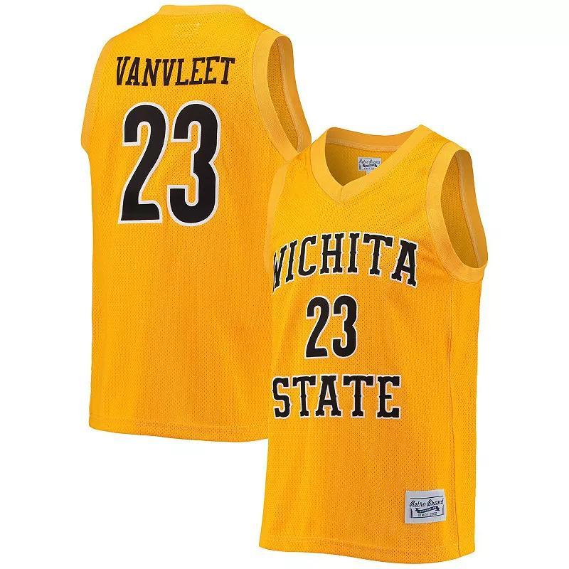 Mens Original Retro Brand Fred VanVleet Gold Wichita State Shockers Commemorative Classic Basketball Jersey Product Image